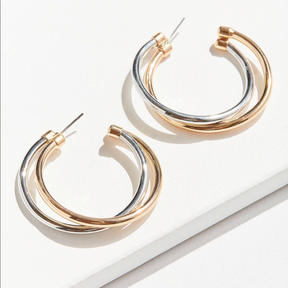 Urban Outfitters Two Toned Hoop Earrings